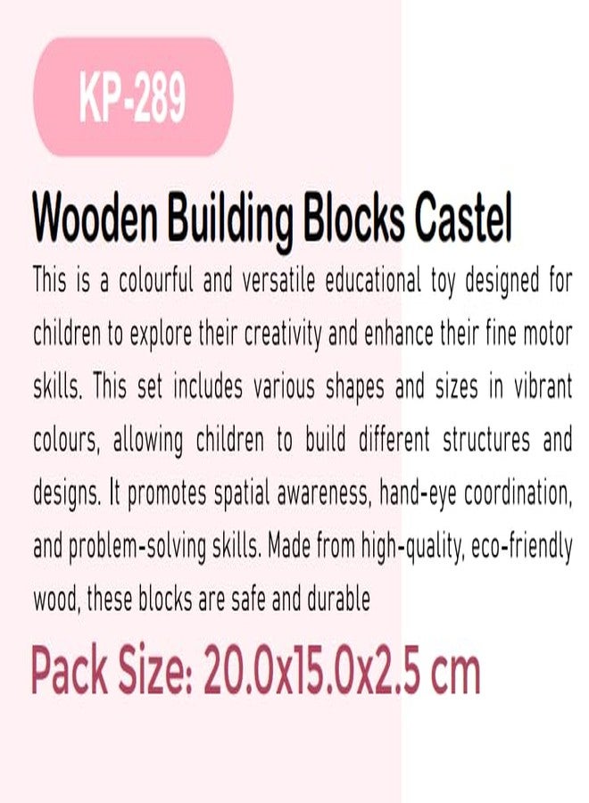 EDUTOTS Wooden Wooden Castel Blocks Castel for Unisex Kids | Wooden Montessori Toy | Wooden Educational Toy | - Image 2